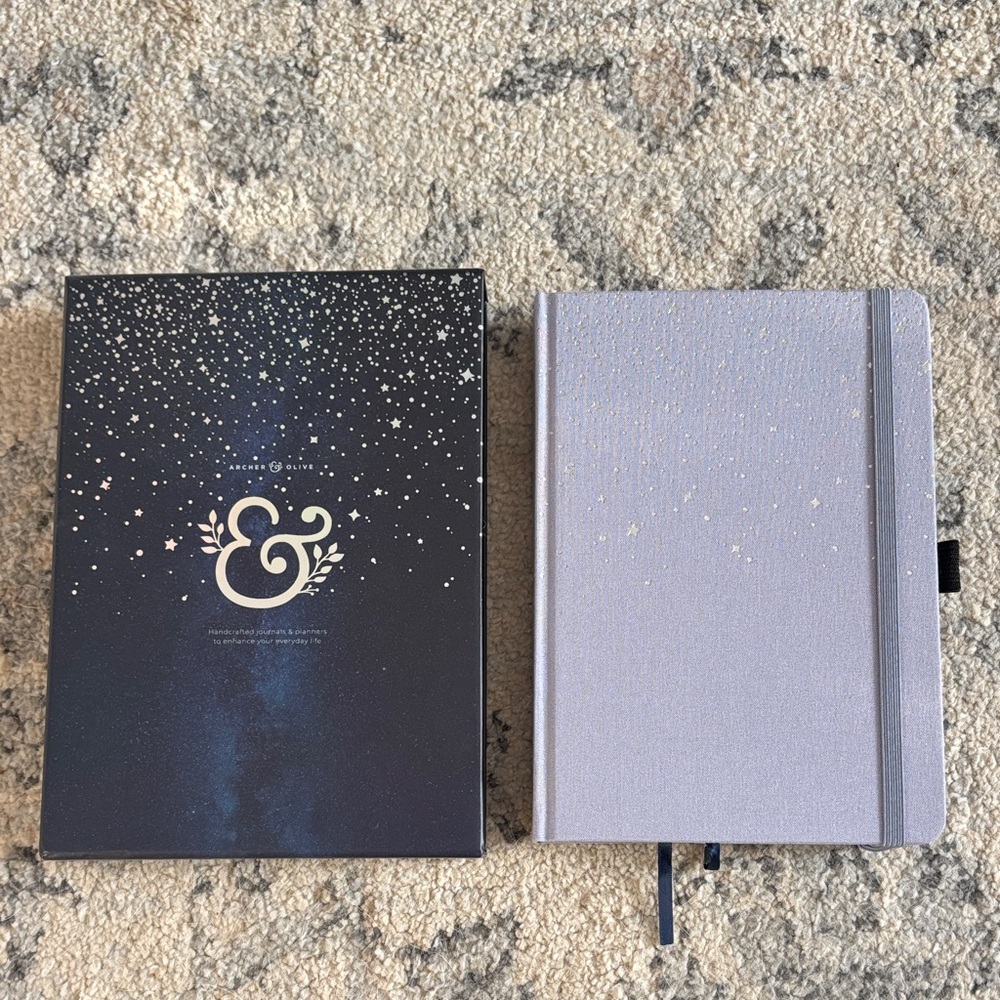 Archer and Olive A5 Navy Dot Grid Celestial Journal